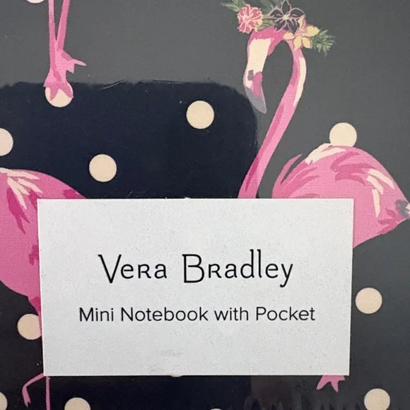 🦩Vera Bradley Pink Flamingo Spiral Notebook with pocket 🦩 NWT 🦩